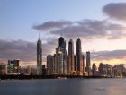 Dubai UAE marina sunset
